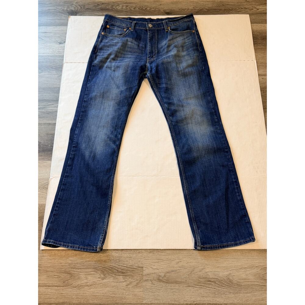 Levis 527 Bootcut Jeans Mens 36x34 Dark Wash Slim Fit Denim Pants Blue